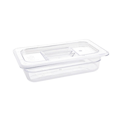 Vogue Polycarbonate 1-4 Gastronorm Container 65mm Clear