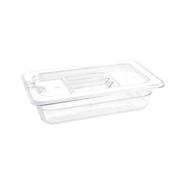 Vogue Polycarbonate 1-4 Gastronorm Container 65mm Clear