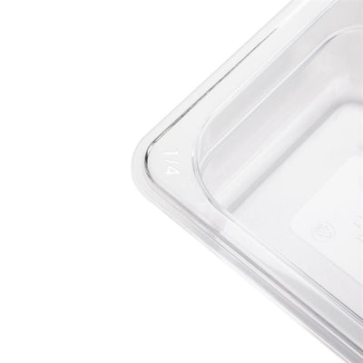 Vogue Polycarbonate 1-4 Gastronorm Container 150mm Clear