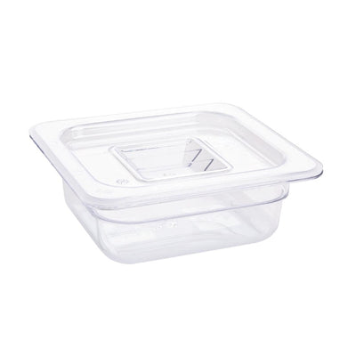 Vogue Polycarbonate 1-6 Gastronorm Container 65mm Clear