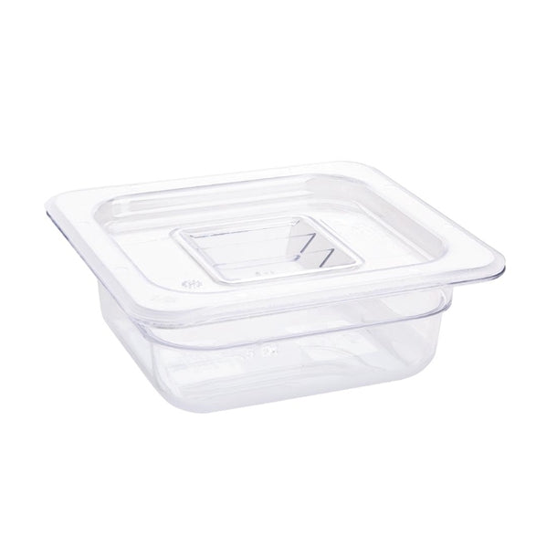 Vogue Polycarbonate 1-6 Gastronorm Container 65mm Clear