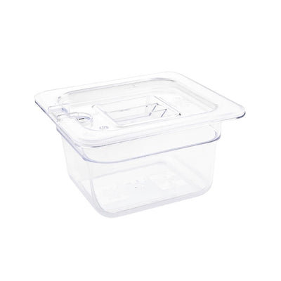Vogue Polycarbonate 1-6 Gastronorm Container 100mm Clear
