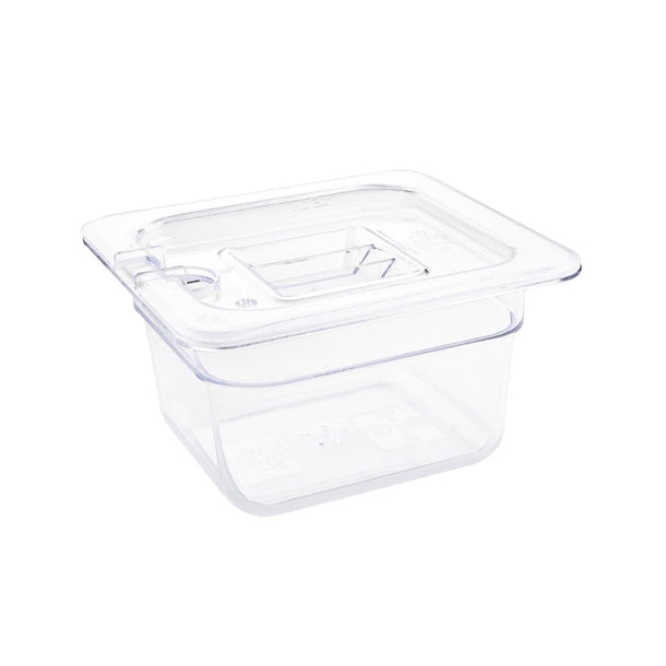 Vogue Polycarbonate 1-6 Gastronorm Container 100mm Clear