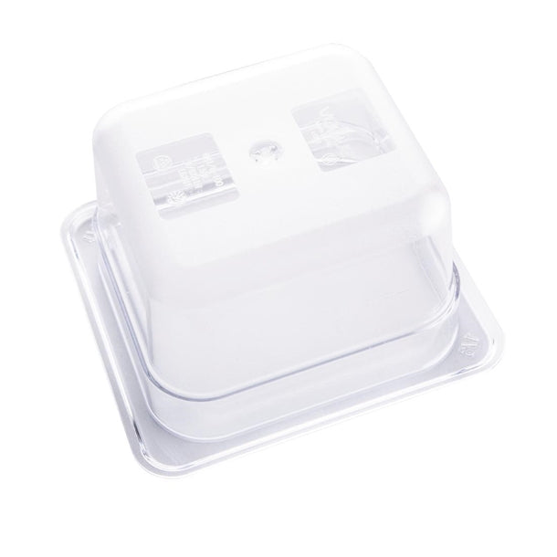Vogue Polycarbonate 1-6 Gastronorm Container 100mm Clear