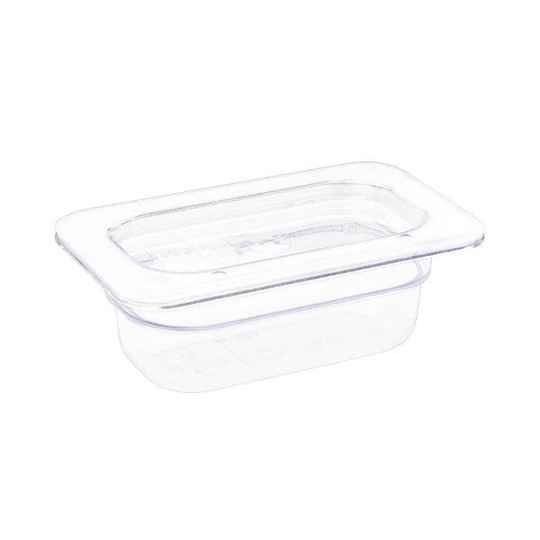 Vogue Polycarbonate 1-9 Gastronorm Container 65mm Clear