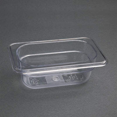 Vogue Polycarbonate 1-9 Gastronorm Container 65mm Clear