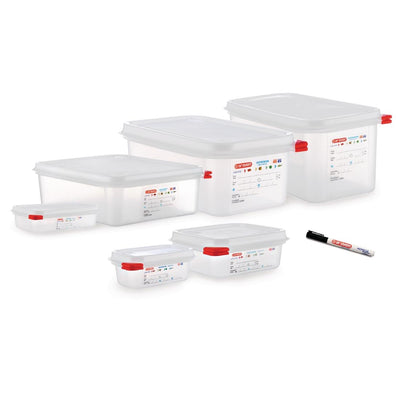 Araven Polypropylene 1-9 Gastronorm Food Storage Container 1Ltr (Pack of 4)