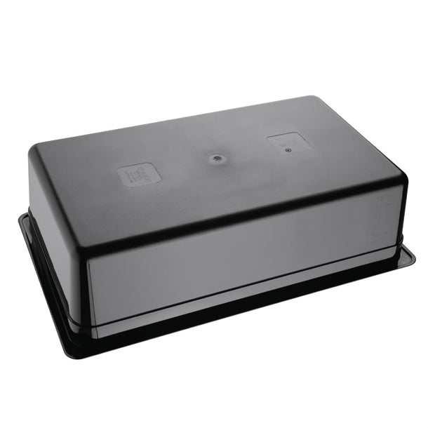 Vogue Polycarbonate 1-1 Gastronorm Container 150mm Black