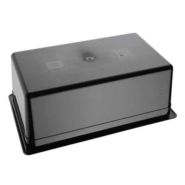 Vogue Polycarbonate 1-1 Gastronorm Container 200mm Black