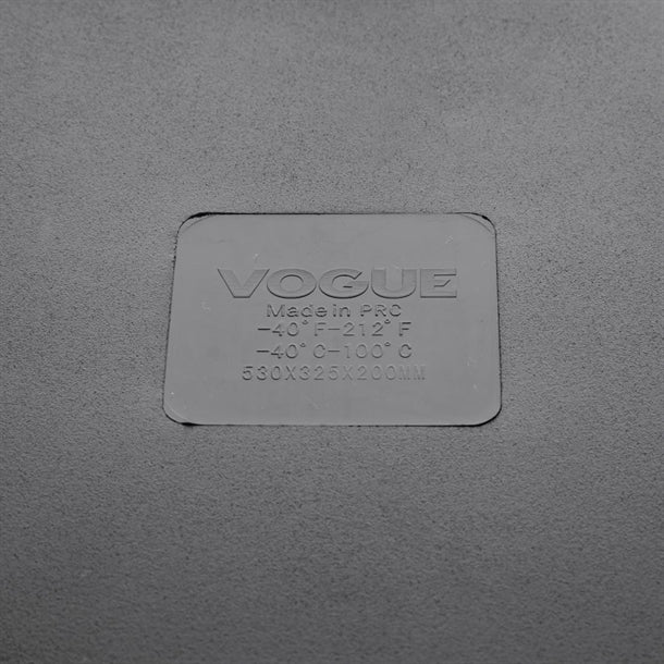 Vogue Polycarbonate 1-1 Gastronorm Container 200mm Black