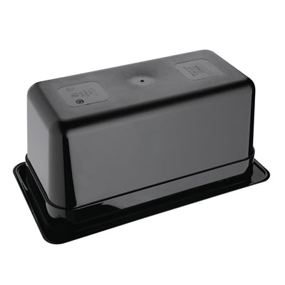 Vogue Polycarbonate 1-3 Gastronorm Container 150mm Black