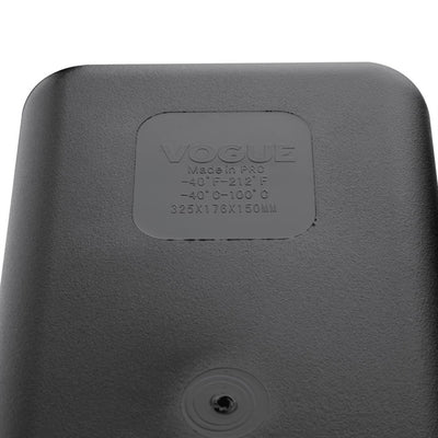 Vogue Polycarbonate 1-3 Gastronorm Container 150mm Black