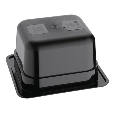 Vogue Polycarbonate 1-6 Gastronorm Container 100mm Black