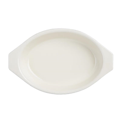 Vogue Black Cast Iron Oval Gratin Dish 650ml