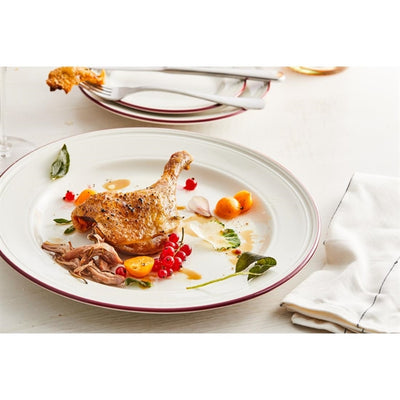 Steelite Bead Maroon Band Plates 202mm (Pack of 12)