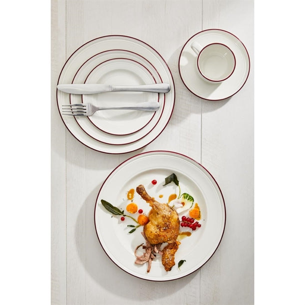 Steelite Bead Maroon Band Plates 285mm (Pack of 6)