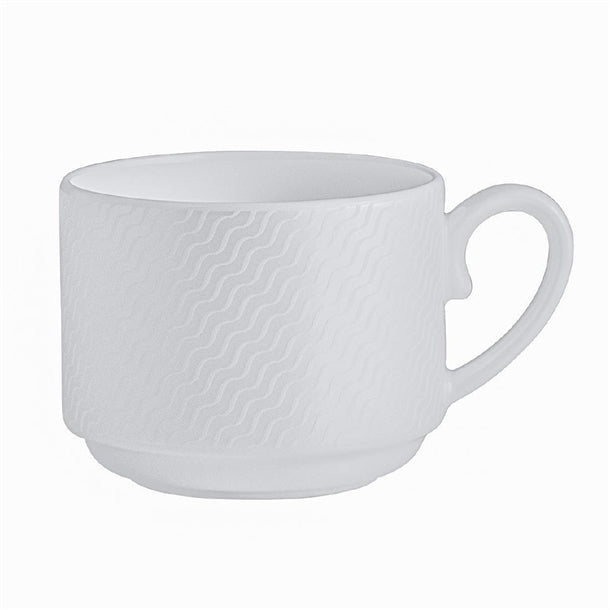 Stacking Cups 212.5ml Elegant Wave Pattern 12 Pack – Express Catering UK