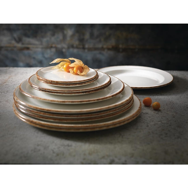 Steelite Brown Dapple Coupe Plates 253mm (Pack of 24)