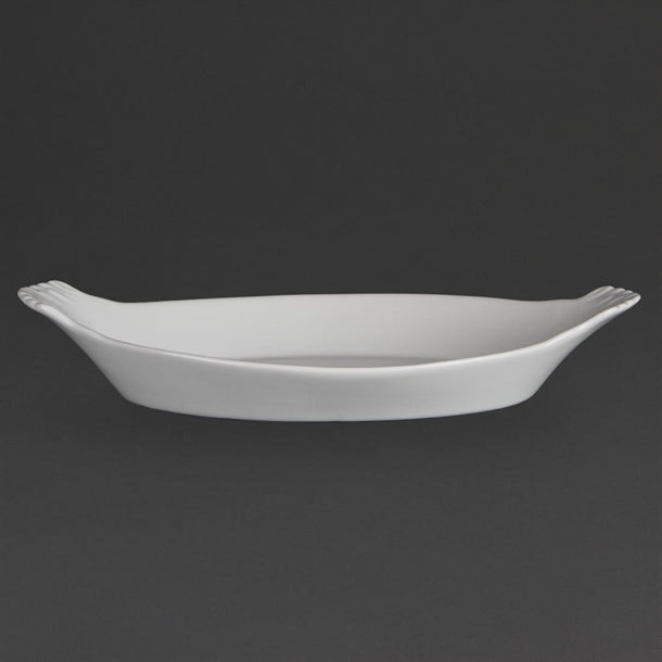 Olympia Whiteware Oval Eared Dishes 320x 177mm (Pack of 6)