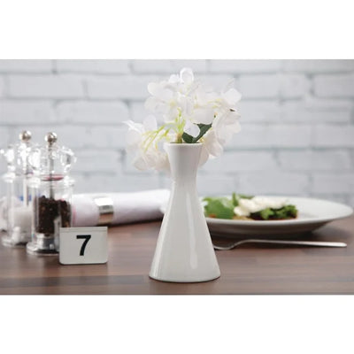 Olympia Whiteware Bud Vases 140mm (Pack of 6)