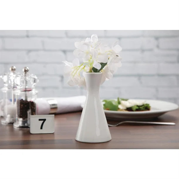 Olympia Whiteware Bud Vases 140mm (Pack of 6)