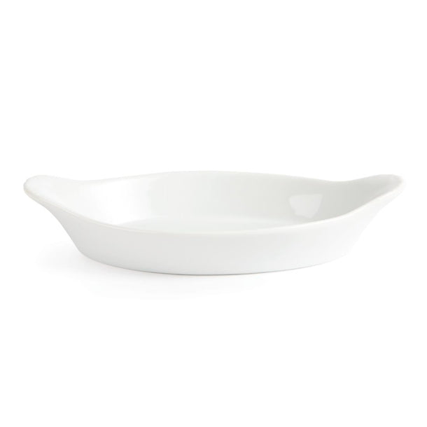 Olympia Whiteware Oval Eared Dishes 204mm (Pack of 6)