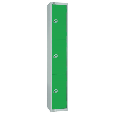 Elite Three Door Manual Combination Locker Locker Green
