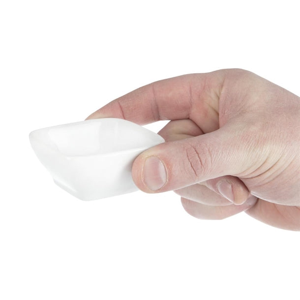 Olympia Miniature Rounded Square Dishes 60mm (Pack of 12)