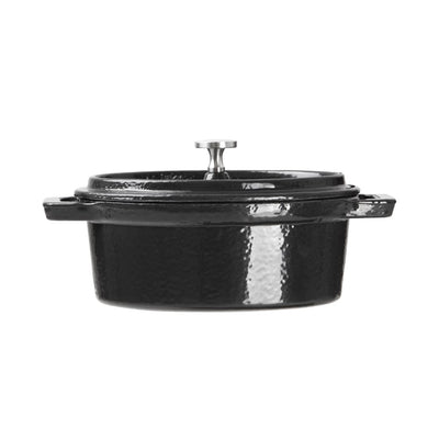 Vogue Cast Iron Round Mini Pot Black