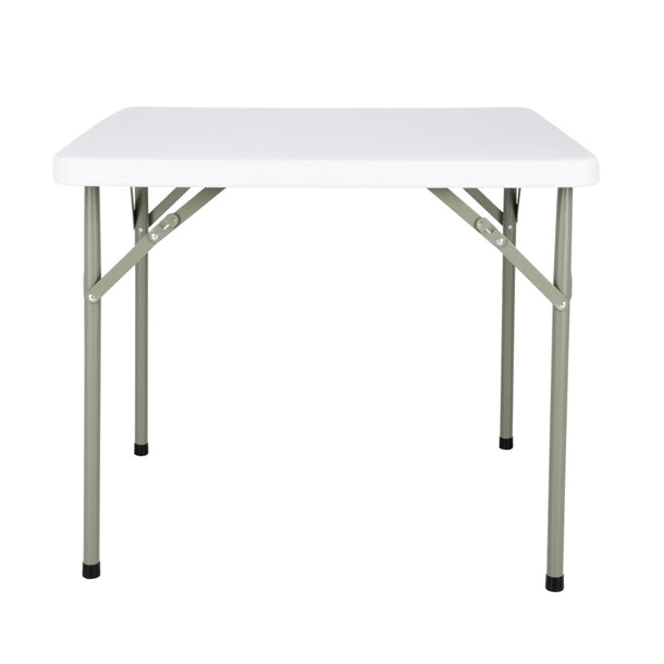 Bolero PE Square Folding Table 3ft White (Single)