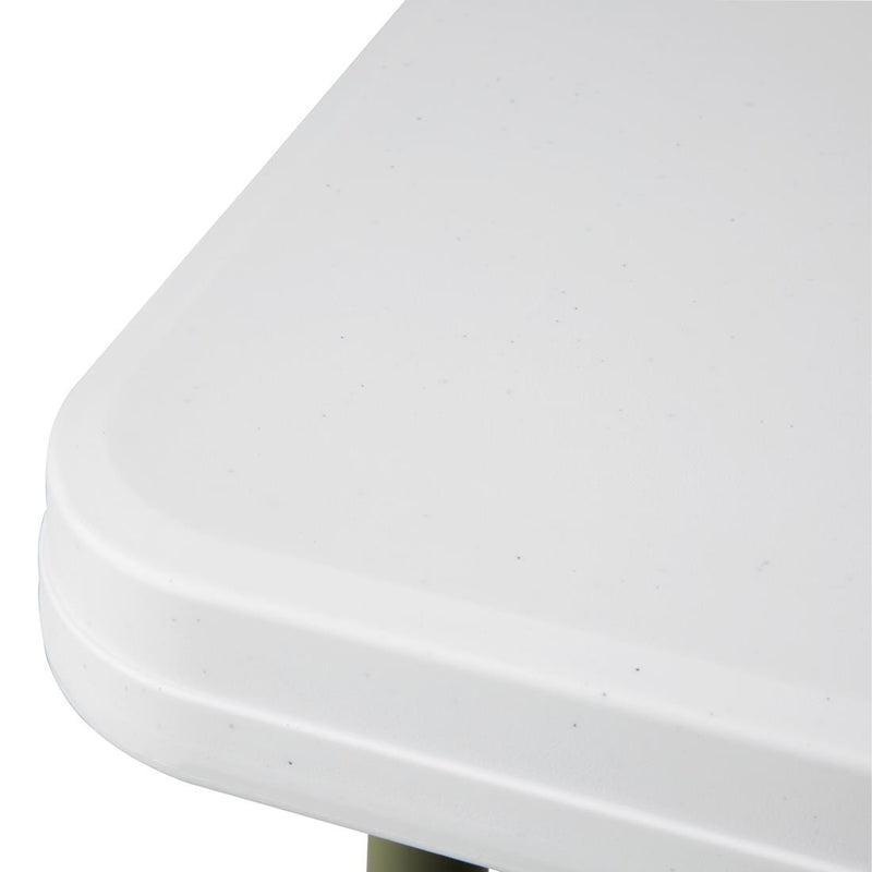 Bolero PE Square Folding Table 3ft White (Single)
