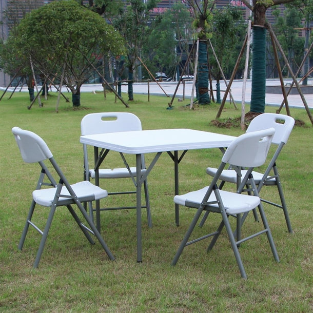 Bolero PE Square Folding Table 3ft White (Single)