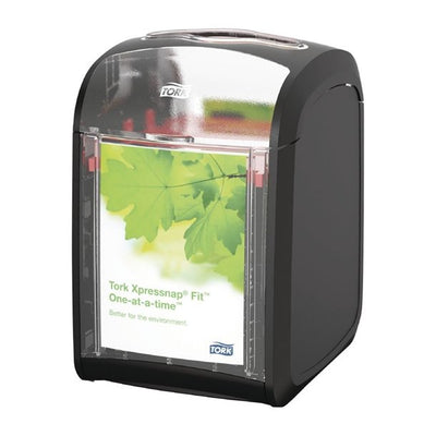 Dark Slate Gray Tork Xpressnap Tabletop Napkins Dispenser Black