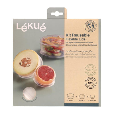 Tan Lekue Reusable Flexible Lid Set of 3 115mm + 150mm + 200mm