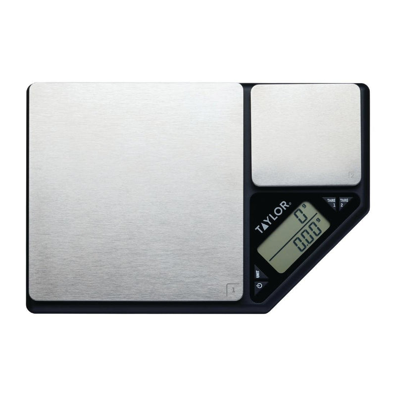 Light Gray Taylor Pro Dual Platform Digital Kitchen Scale 5kg-500g