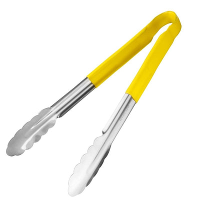Goldenrod Hygiplas Colour Coded Yellow Serving Tongs 11"
