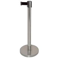 Dark Gray Bolero Polished Barrier with Black Strap 3m