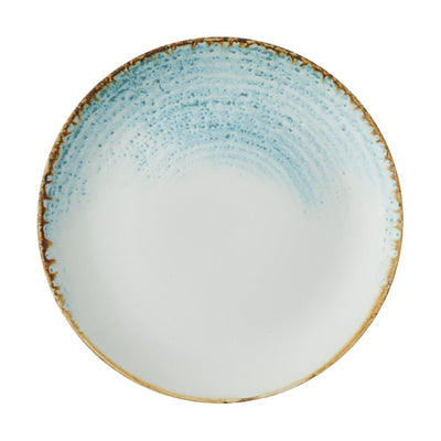 Light Gray Churchill Homespun Accents Aquamarine Evolve Coupe Plates 165mm (Pack of 12)