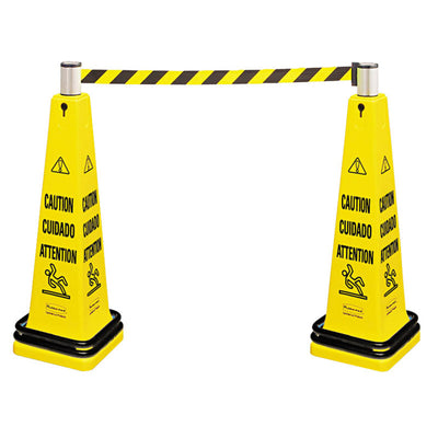 Dark Slate Gray Rubbermaid Portable Barricade Caution