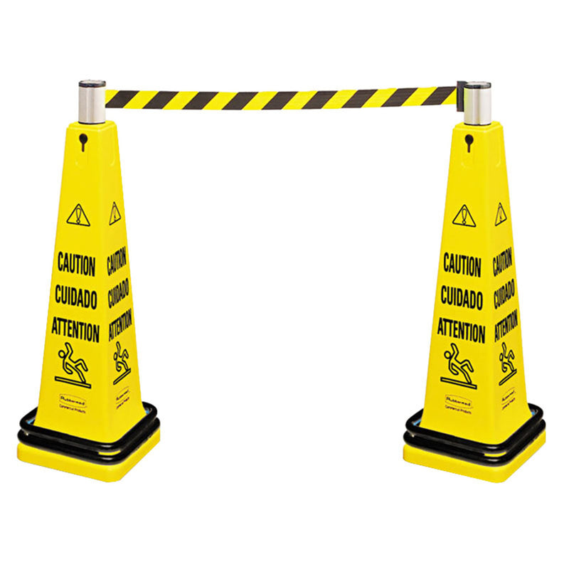 Dark Slate Gray Rubbermaid Portable Barricade Caution