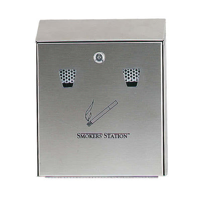 Dark Gray Rubbermaid Smokers Station - Stainless Steel