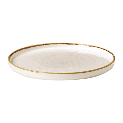 Light Gray Churchill Stonecast Walled Chefs Plates Barley White 260mm (Pack of 6)