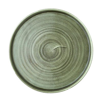 Slate Gray Churchill Stonecast Patina Walled Plates Green 260mm (Pack of 6)