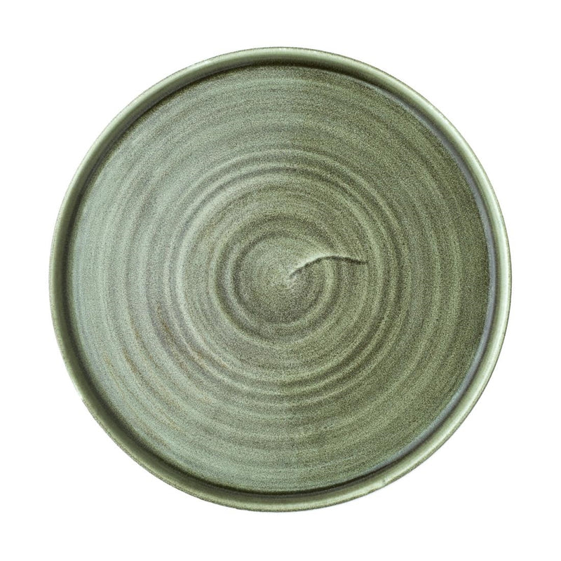 Slate Gray Churchill Stonecast Patina Walled Plates Green 260mm (Pack of 6)