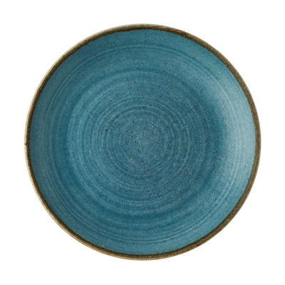 Dim Gray Churchill Stonecast Raw Evolve Coupe Plates Teal 165mm (Pack of 12)