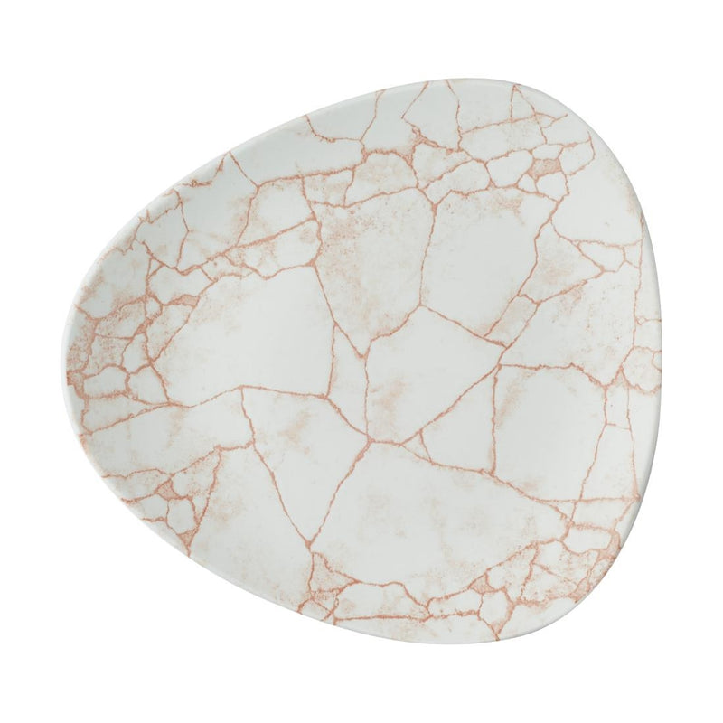 Light Gray Churchill Studio Prints Kintsugi Lotus Plates Coral 254mm (Pack of 12)