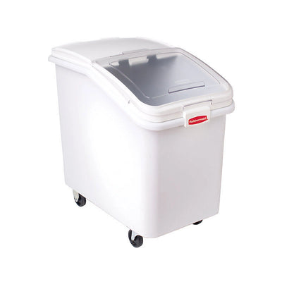 Light Gray Rubbermaid Ingredient Bin With Scoop 116 L