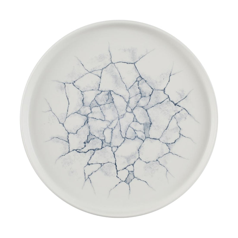 Light Gray Churchill Studio Prints Kintsugi Pearl Walled Plates Grey 260mm (Pack of 6)