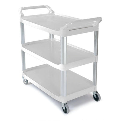 Light Gray Rubbermaid X-Tra Cart Open - White