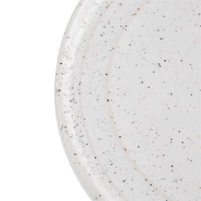 Light Gray Olympia Cavolo White Speckle Flat Round Plate - 220mm (Box 6)